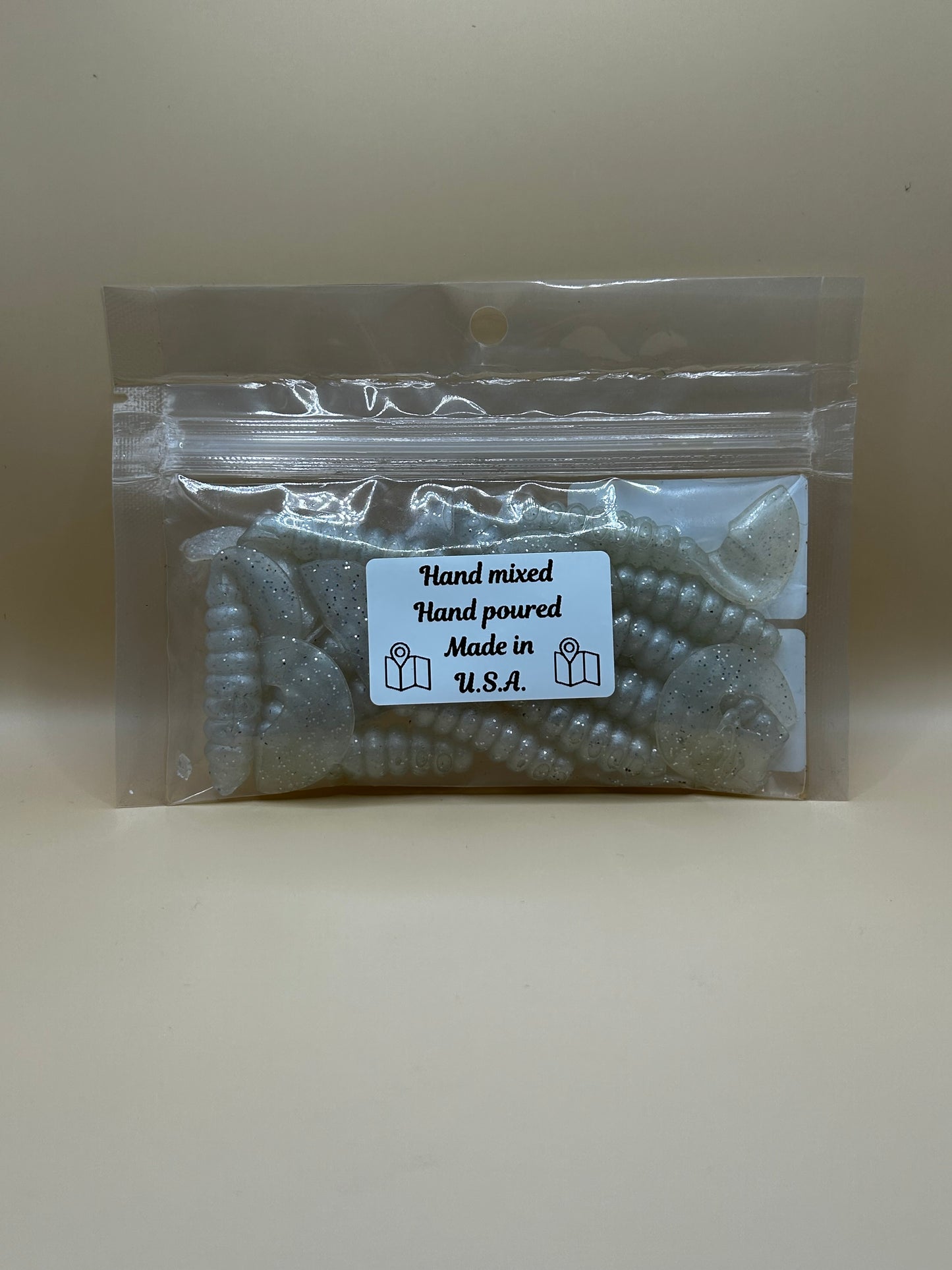 Pearly White Twister Tail 12pk 3in